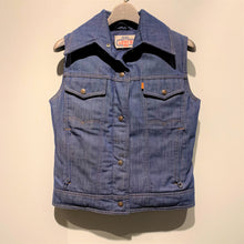 画像をギャラリービューアに読み込む, 70s SKI LEVI'S /denim down vest/size 9-10
