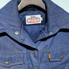 画像をギャラリービューアに読み込む, 70s SKI LEVI'S /denim down vest/size 9-10