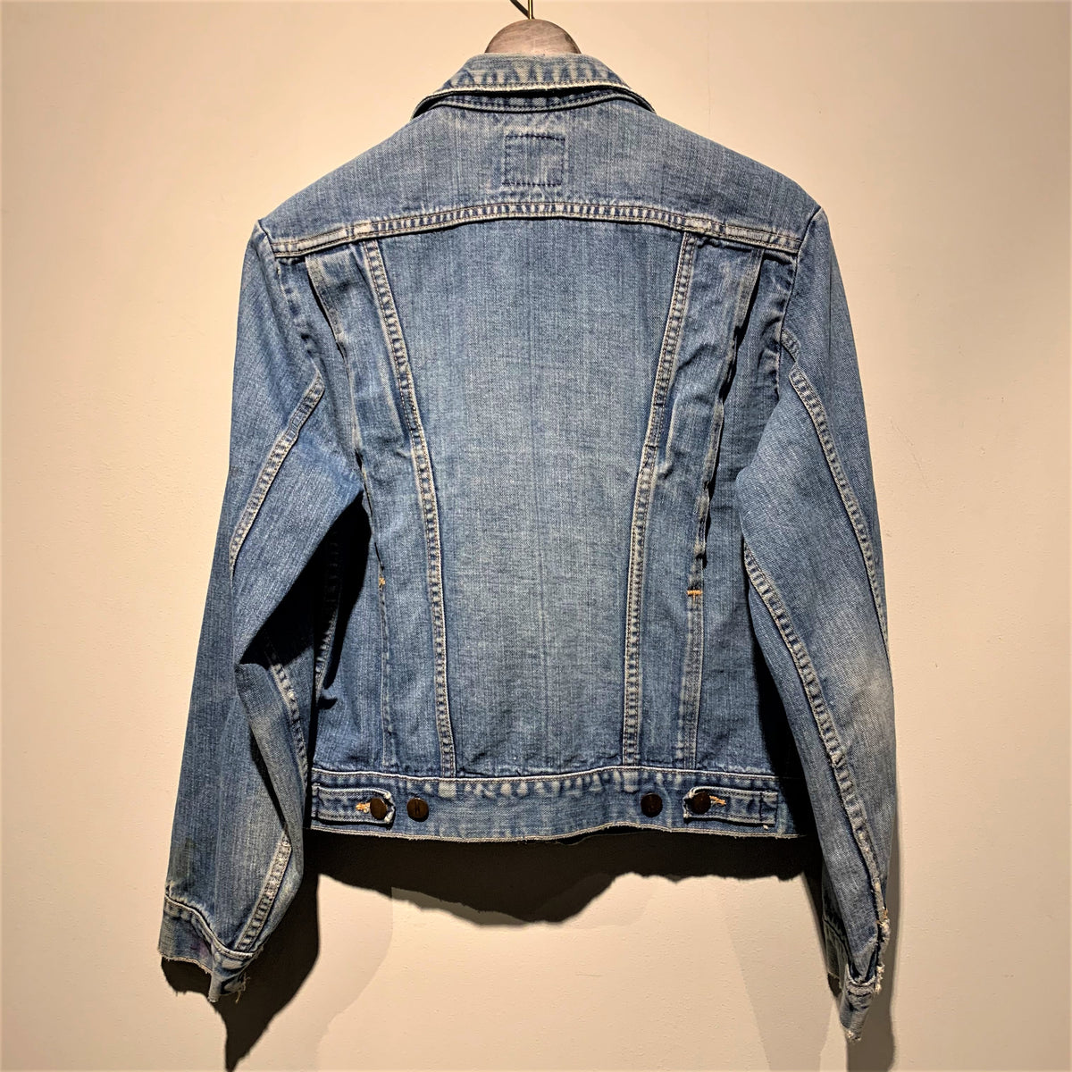 70s/MAVERICK BLUE BELL/denim zip jacket/size 42/Made in USA