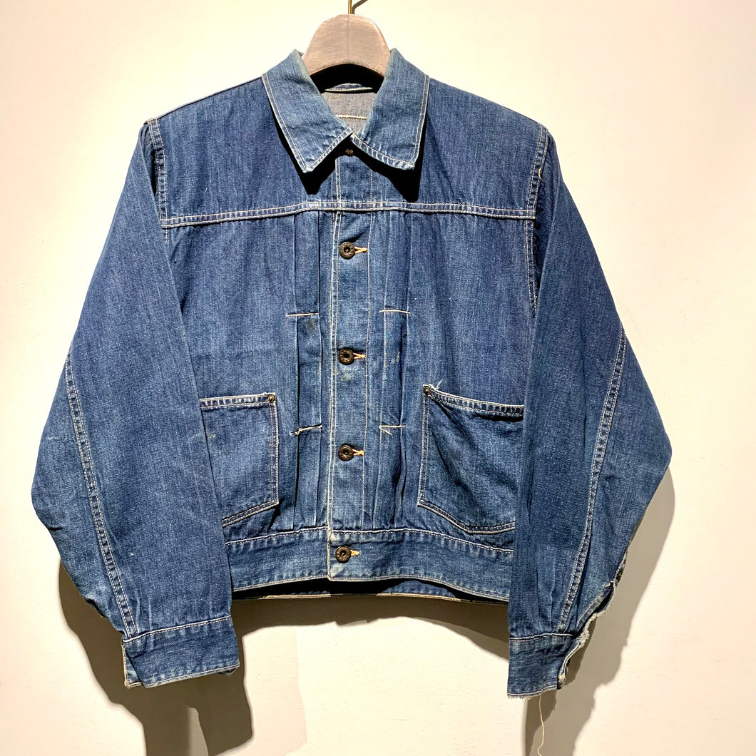 50s/unknown/denim jacket/月桂樹ボタン
