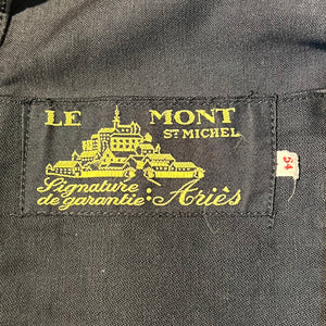 40s LE MONT SAINT MICHEL/"Black Moleskin Jacket"/ size 54