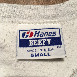 80s/Hanes BEFFY/MOON EYES print sweat/made in USA/ size S