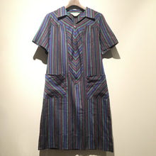 画像をギャラリービューアに読み込む, 60~70s/Sears zip&amp;dash/stripe dress/made in USA
