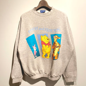 90s/DISNEY/Pooh/sweat shirt/MADE IN USA/ size XL