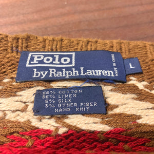 90s/RALPH LAUREN/Native Stars and Stripes Knit Sweater/ size L