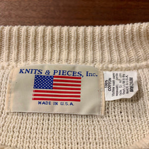 Knits & Pieces/American Flag Knit Sweater/MADE IN USA/ size M