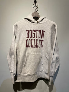 80s Champion/Reverse Weave Hoodie/"BOSTON COLLEGE"/MADE IN USA/ size M