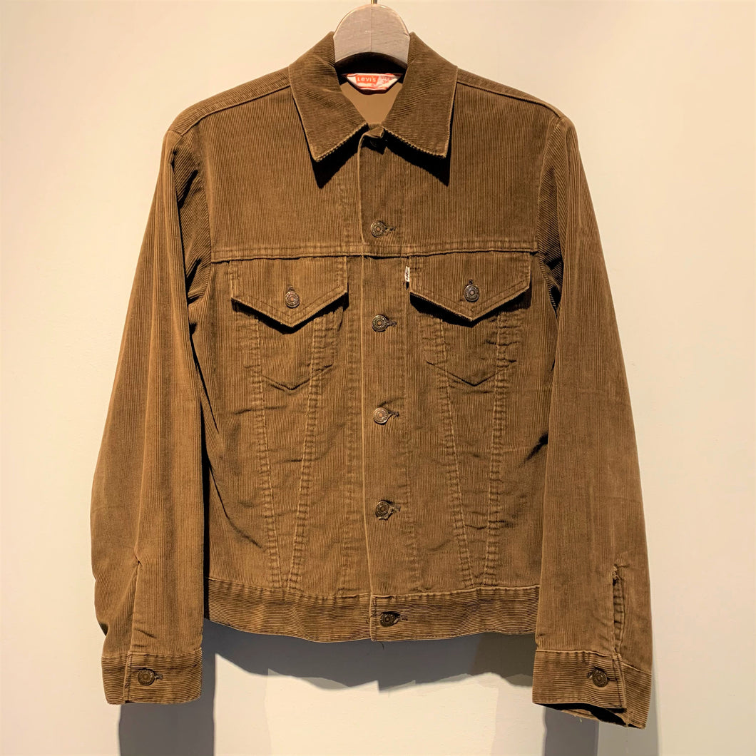 80s Levi's 70505/Made in USA/brown corduroy jacket/size 36