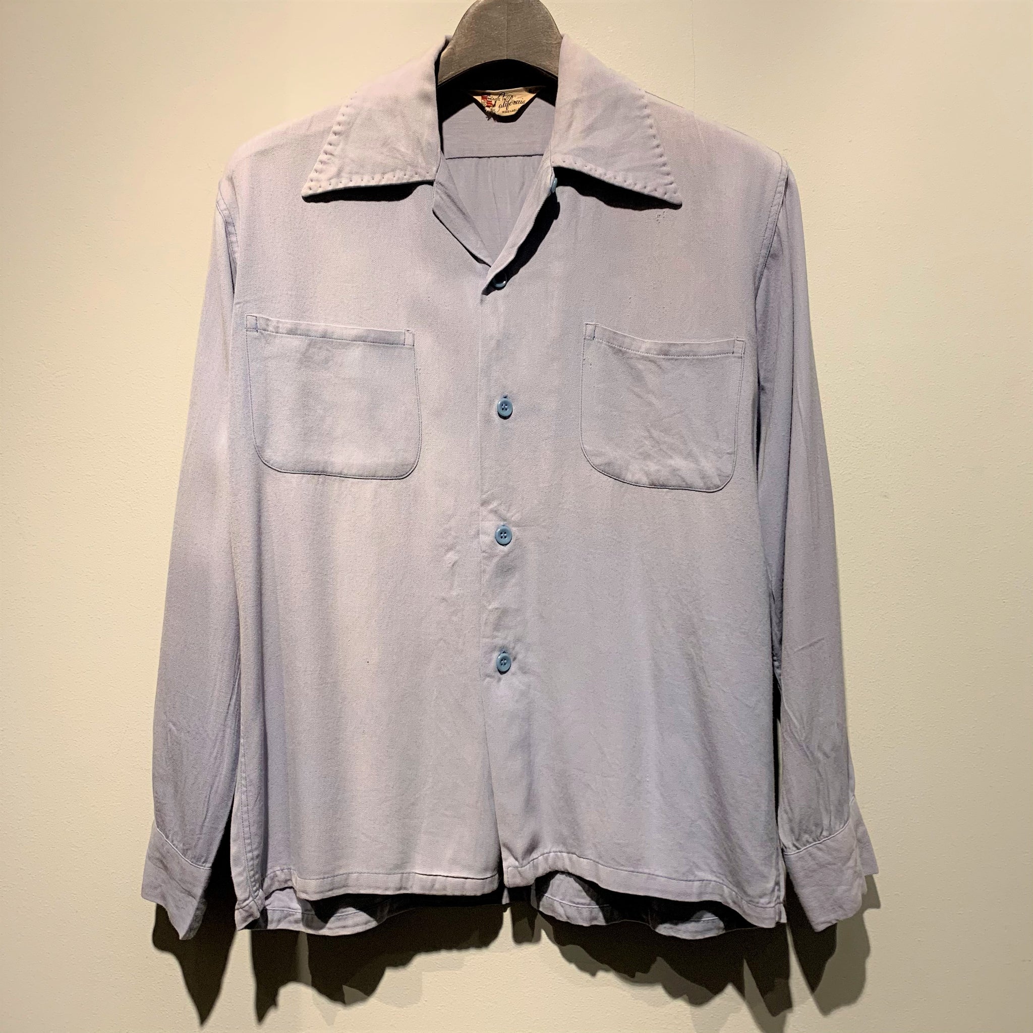 50s-60s/MADE IN California/RAYON BOX SHIRT/size S – ReSacca