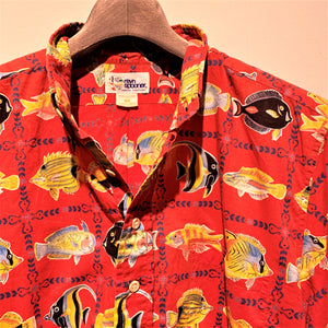 90s/reyn spooner/tropical fish s/s shirt/size M