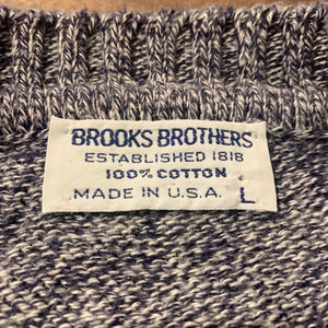 BROOKS BROTHERS/COTTON KNIT SWEATER/MADE IN USA/ size L
