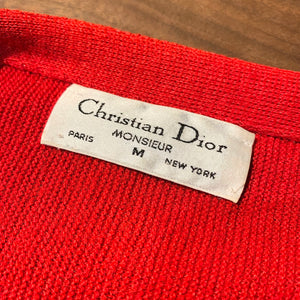 Christian Dior /chest logo cardigan/MADE IN USA/ size M