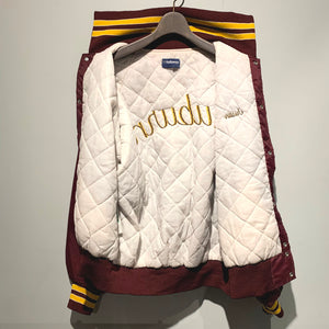70s-80s Holloway/ Satin Varsity Jacket /MADE IN USA/ size L