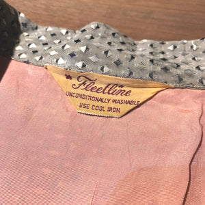 60s Fleetine/Snap Button Box Shirt/ size M