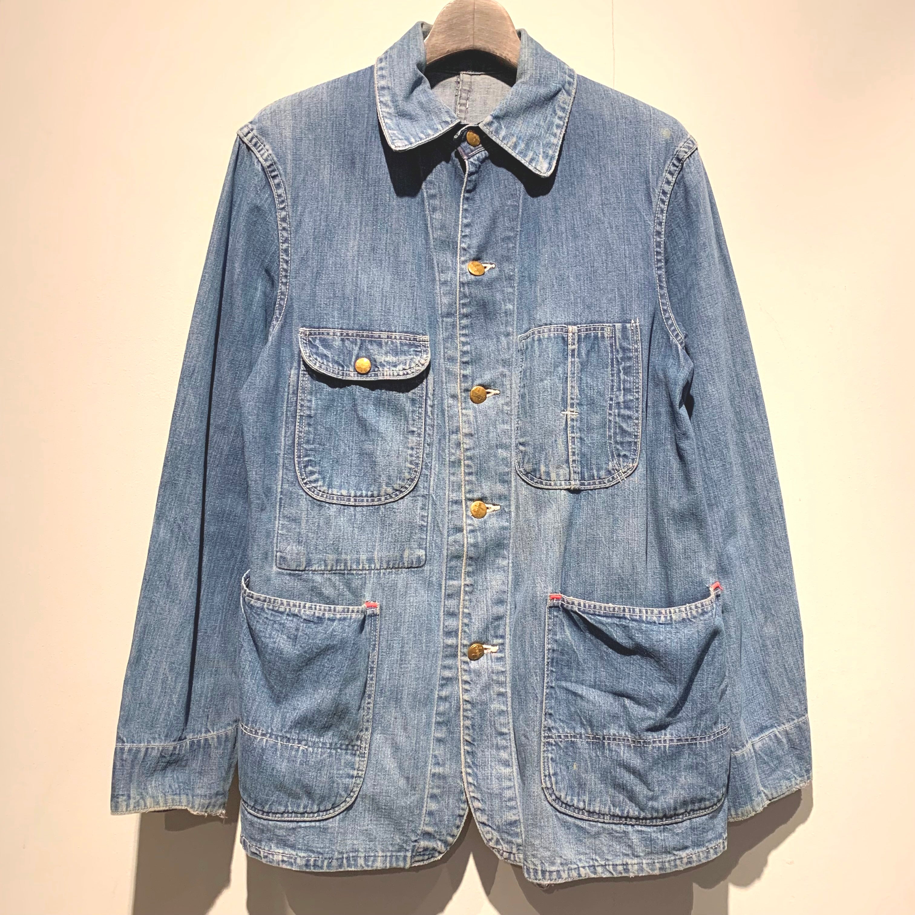 195050s CoverAll デニムカバーオール ヴィンテージ SANFORIZED 