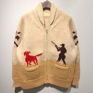 60s/Vintage Hunting Cowichan Sweater/LIGHTNING ZIP