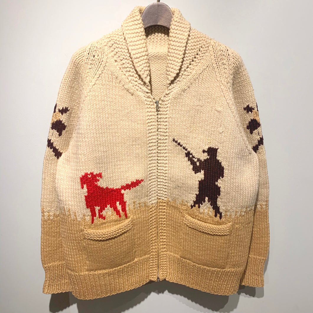60s/Vintage Hunting Cowichan Sweater/LIGHTNING ZIP
