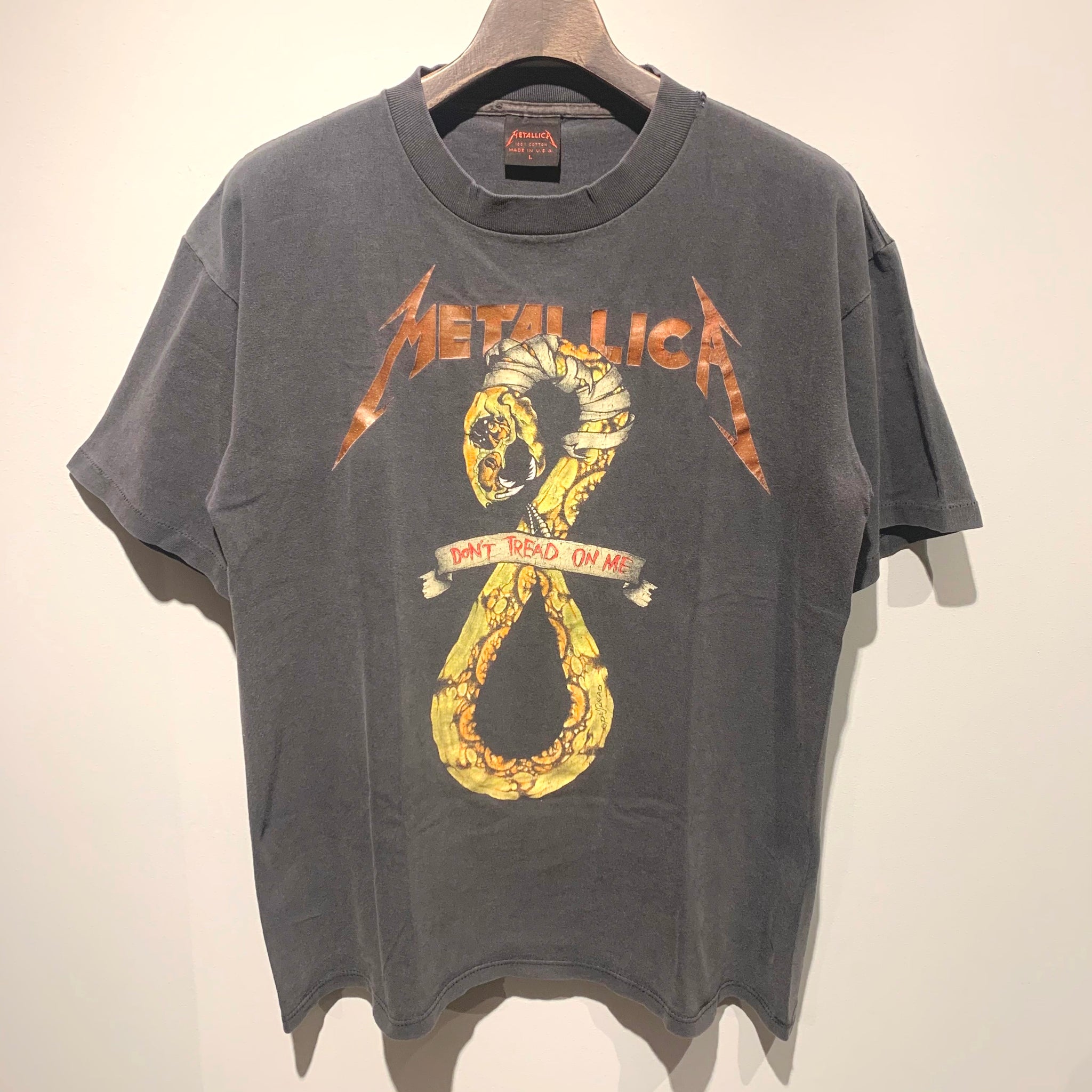 90s/METALLICA×PUSHEAD/DON'T TREAD ON ME T-Shirt/MADE IN USA/ size L –  ReSacca