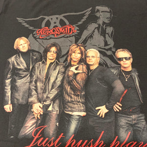 00s/giant/Aerosmith/Just Push Play World Tour T-Shirt/MADE IN USA size L