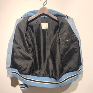 70s/DeLONG/Leather×Melton Award Jacket/ size 38