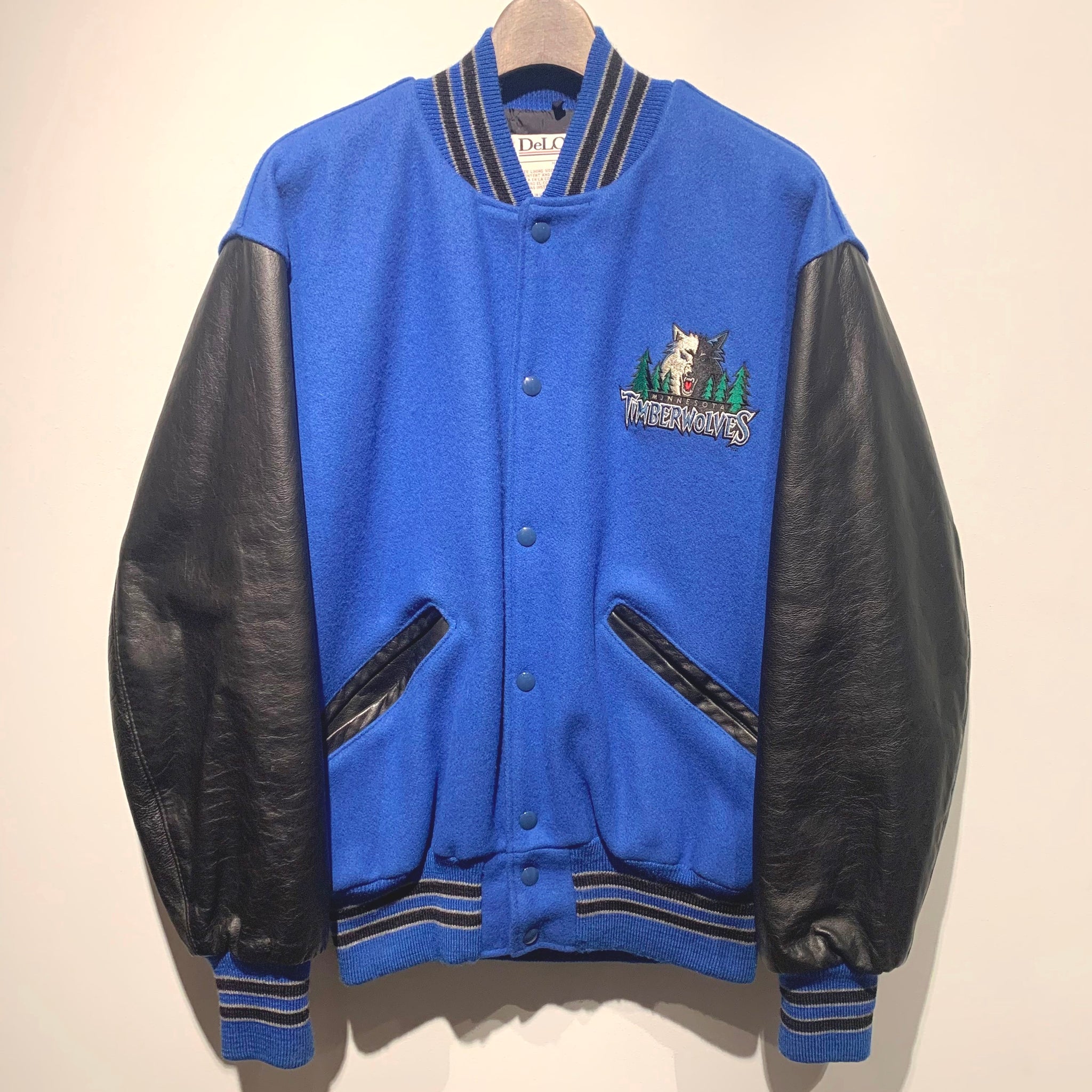 90s DeLONG/NBA MINNESOTA TIMBERWOLVES Varsity Jacket/MADE IN USA
