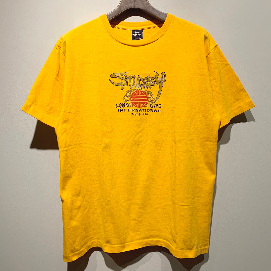 90s stussy/LONG LIFE INTERNATIONAL T-Shirt/ size L
