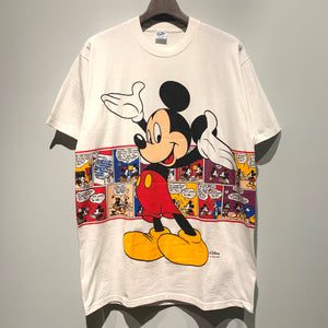 90s Velva Sheen/Mickey Mouse Double Sided T-Shirt/MADE IN USA/ size L