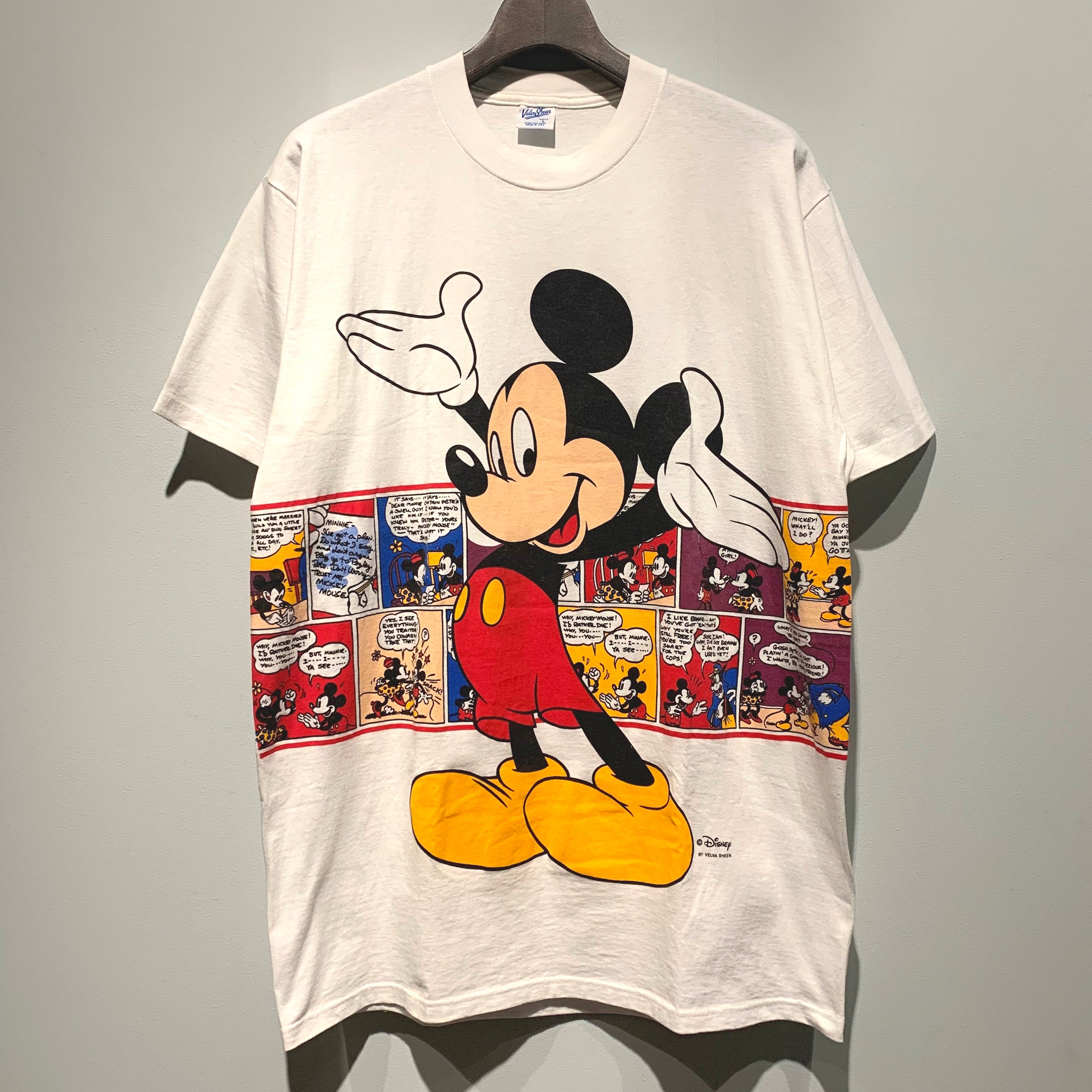 90s Velva Sheen/Mickey Mouse Double Sided T-Shirt/MADE IN USA