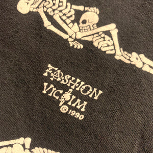 90s FASHION VICTIM/"SKULL SEX TEE"/MADE IN USA/ size M
