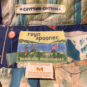 Reyn Spooner/golf pattern BD pullover Shirt/ size M