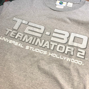 UNIVERSAL STUDIOS/TERMINATOR 2 3D T-Shirt/ size L