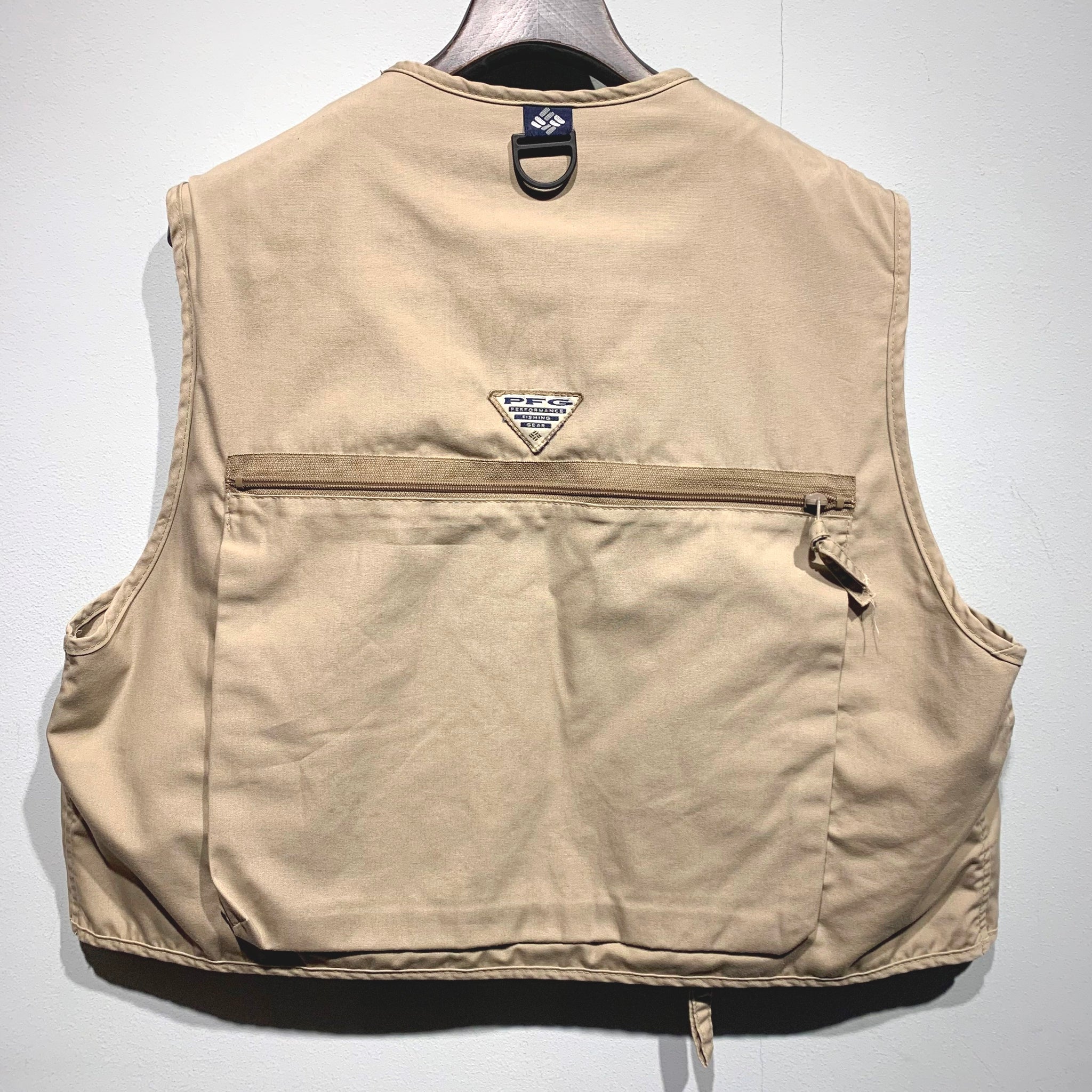 L] 90's Columbia Mesh Fishing Vest Khaki