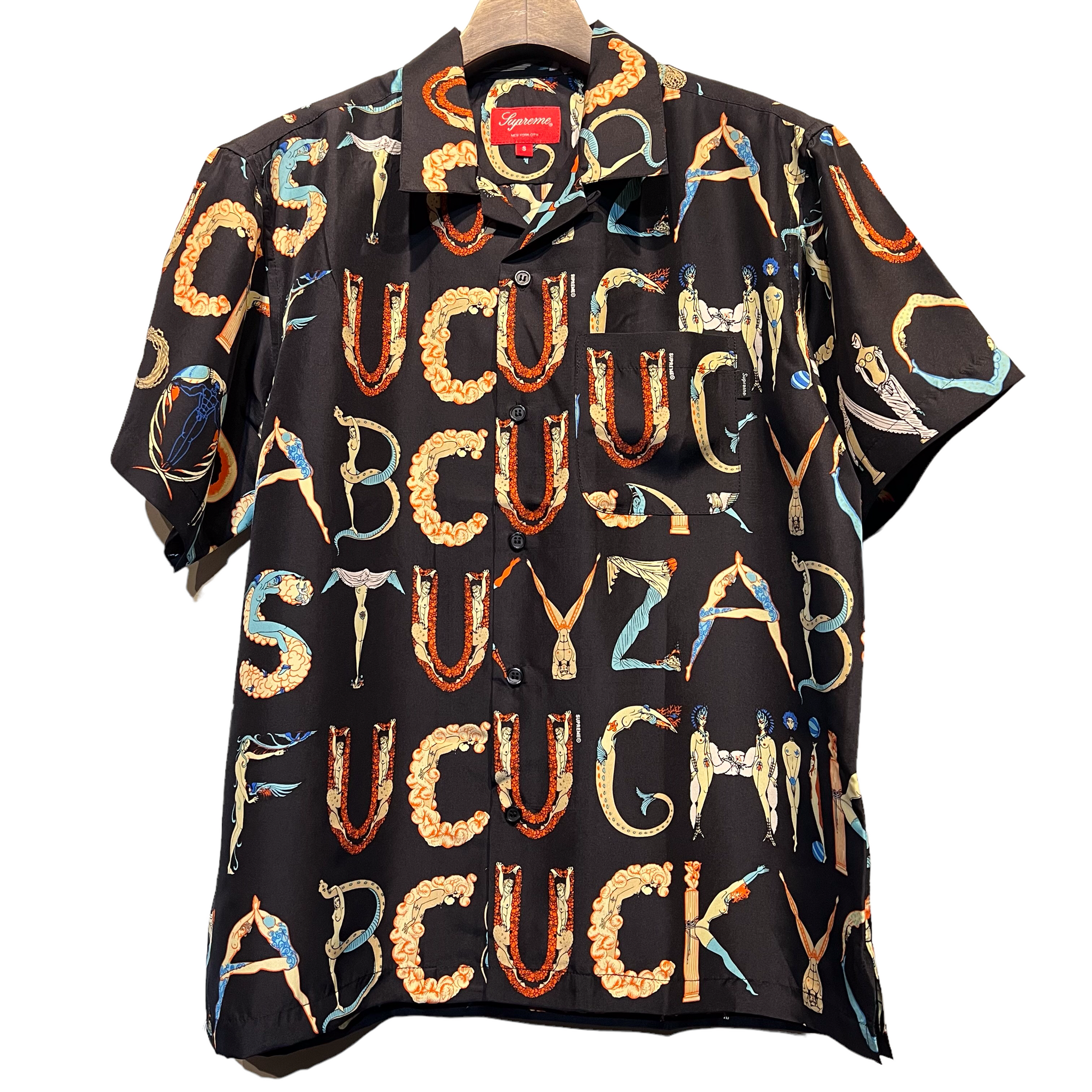 全国のネット通販 L Supreme alphabet silk shirt アルファベット ...