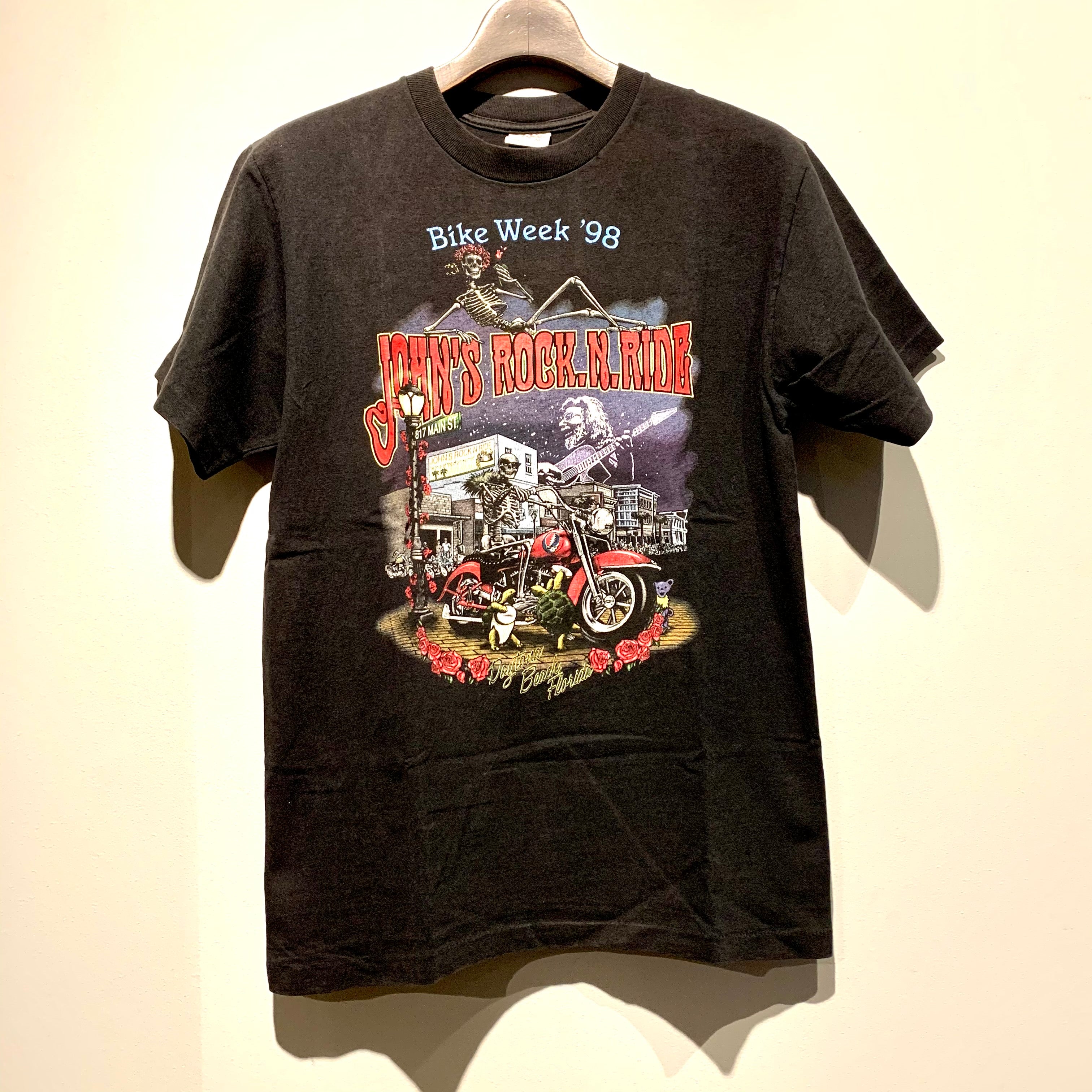 90s/Bike Week'98/JOHN'S ROCK N RIDE/Drateful Dead/T-shirt/size M