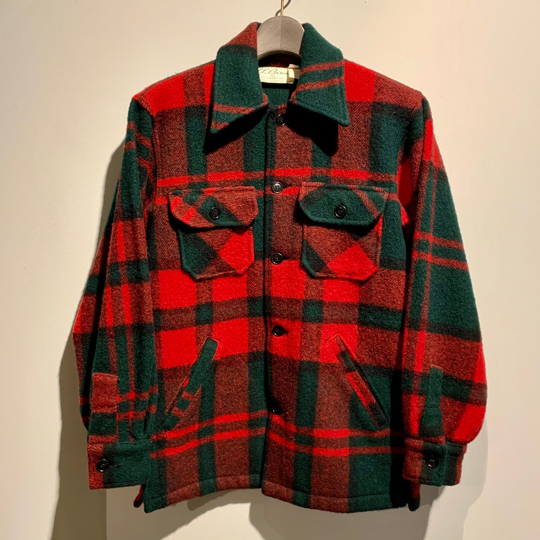 L.L.Bean/60s/check wool jacket/size S