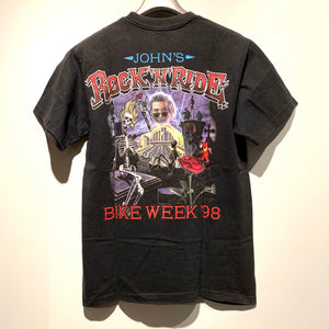 90s/Bike Week'98/JOHN'S ROCK N RIDE/Drateful Dead/T-shirt/size M