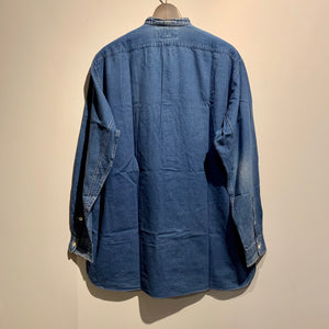 RRL/90s/band collar indigo shirt/size M/Ralph Lauren